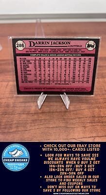 Cheap Sneaks Footwear/Sports Cards Baseball Card Darrin Jackson 1989 Topps #286 Chicago Cubs