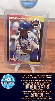 Cheap Sneaks Footwear/Sports Cards Baseball Card Darryl Strawberry 1989 Donruss #147d New York Mets