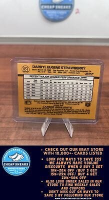 Cheap Sneaks Footwear/Sports Cards Baseball Card Darryl Strawberry 1989 Donruss Bonus MVP's #BC-6b New York Mets