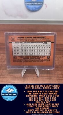Cheap Sneaks Footwear/Sports Cards Baseball Card Darryl Strawberry 1990 Donruss #235 New York Mets