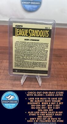 Cheap Sneaks Footwear/Sports Cards Baseball Card Darryl Strawberry 1990 Fleer League Standouts #3 New York Mets