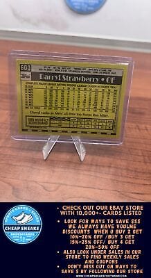 Cheap Sneaks Footwear/Sports Cards Baseball Card Darryl Strawberry 1990 Topps #600 New York Mets