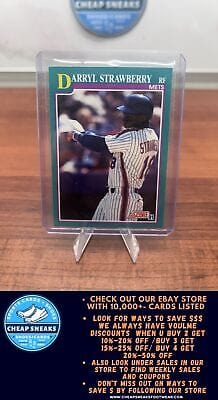 Cheap Sneaks Footwear/Sports Cards Baseball Card Darryl Strawberry 1991 Score #640 New York Mets