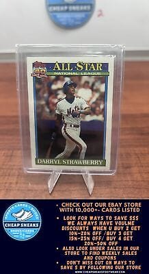 Cheap Sneaks Footwear/Sports Cards Baseball Card Darryl Strawberry 1991 Topps #402 New York Mets
