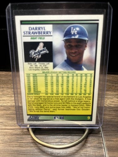 Cheap Sneaks Footwear/Sports Cards Baseball Card Darryl Strawberry 1992 Score #9 Los Angeles Dodgers