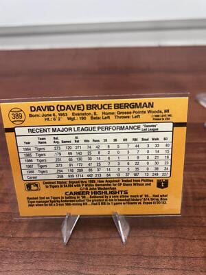Cheap Sneaks Footwear/Sports Cards Baseball Card Dave Bergman 1989 Donruss #389a Detroit Tigers