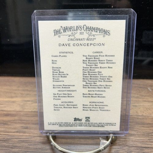 Cheap Sneaks Footwear/Sports Cards Baseball Card Dave Concepcion 2022 Allen & Ginter Cincinatti Reds Baseball Card #322