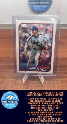Cheap Sneaks Footwear/Sports Cards Baseball Card Dave Cone 1989 Topps #710 New York Mets