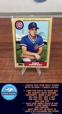 Cheap Sneaks Footwear/Sports Cards Baseball Card Dave Gumpert 1987 Topps #487 Chicago Cubs