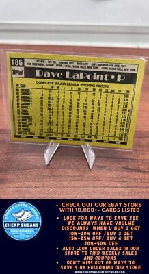 Cheap Sneaks Footwear/Sports Cards Baseball Card Dave LaPoint 1990 Topps #186 New York Yankees