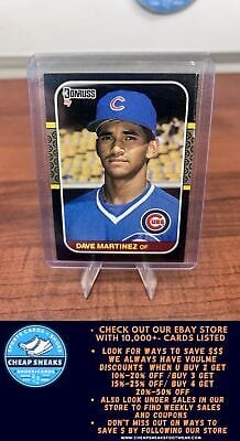 Cheap Sneaks Footwear/Sports Cards Baseball Card Dave Martinez (RC) 1987 Donruss #488 Chicago Cubs