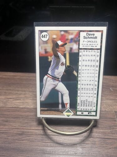 Cheap Sneaks Footwear/Sports Cards Baseball Card Dave Schmidt P Baltimore Orioles 1989 *Upper Deck #447  *First Year Ma