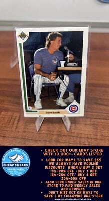 Cheap Sneaks Footwear/Sports Cards Baseball Card Dave Smith 1991 Upper Deck #704 Chicago Cubs
