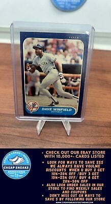 Cheap Sneaks Footwear/Sports Cards Baseball Card Dave Winfield 1986 Fleer #121 New York Yankees