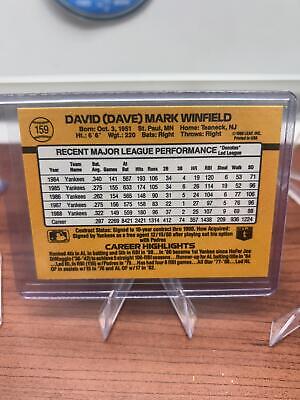 Cheap Sneaks Footwear/Sports Cards Baseball Card Dave Winfield 1989 Donruss #159a New York Yankees