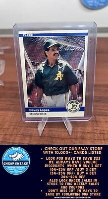 Cheap Sneaks Footwear/Sports Cards Baseball Card Davey Lopes 1984 Fleer #453 Oakland Athletics