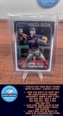 Cheap Sneaks Footwear/Sports Cards Baseball Card David Hamilton RC 2024 Topps #202 Boston Red Sox