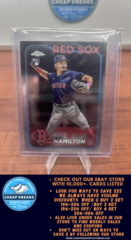 Cheap Sneaks Footwear/Sports Cards Baseball Card David Hamilton RC 2024 Topps Chrome #49 Boston Red Sox