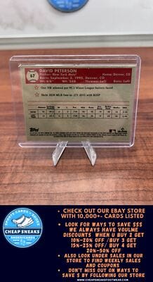 Cheap Sneaks Footwear/Sports Cards Baseball Card David Peterson RC 2021 Topps Chrome Platinum Anniversary #67 New York