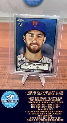 Cheap Sneaks Footwear/Sports Cards Baseball Card David Peterson RC 2021 Topps Chrome Platinum Anniversary #67 New York