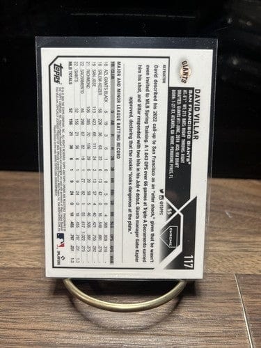 Cheap Sneaks Footwear/Sports Cards Baseball Card David Villar 2023 Topps Chrome  Rookie Silver Refractor San Francisco