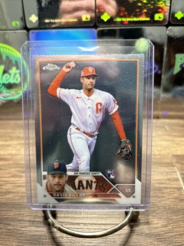 Cheap Sneaks Footwear/Sports Cards Baseball Card David Villar Base Rookie RC 2023 Topps Chrome Card #117 Giants