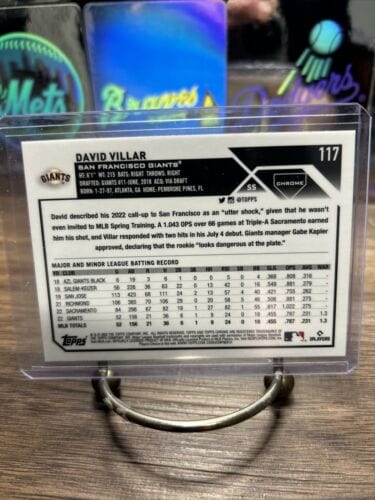 Cheap Sneaks Footwear/Sports Cards Baseball Card David Villar Base Rookie RC 2023 Topps Chrome Card #117 Giants