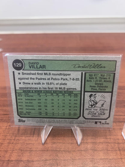 Cheap Sneaks Footwear/Sports Cards Baseball Card David Villar RC 2023 Topps Heritage #129 San Francisco Giants