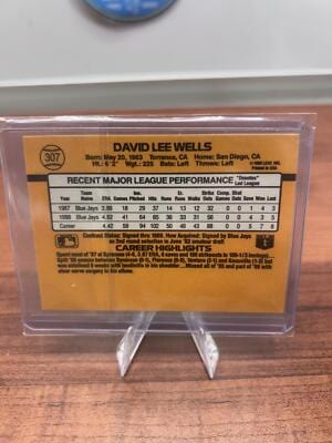 Cheap Sneaks Footwear/Sports Cards Baseball Card David Wells 1989 Donruss #307a Toronto Blue Jays