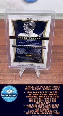 Cheap Sneaks Footwear/Sports Cards Baseball Card David Wright 2013 Panini Select #57 New York Mets