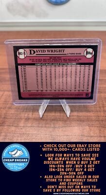 Cheap Sneaks Footwear/Sports Cards Baseball Card David Wright 2024 Topps 1989 Topps Baseball 35th Anniversary #89B2-15