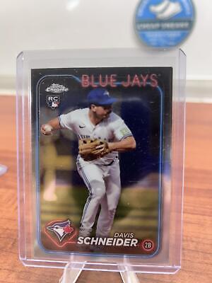 Cheap Sneaks Footwear/Sports Cards Baseball Card Davis Schneider RC 2024 Topps Chrome #290 tORONTO BLUE JAYS