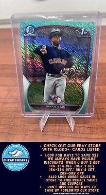 Cheap Sneaks Footwear/Sports Cards Baseball Card Dayan Frías SN 2023 Bowman Chrome Prospects Aqua Shimmer Refractors #