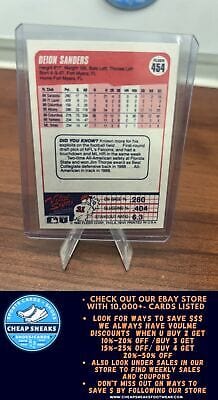 Cheap Sneaks Footwear/Sports Cards Baseball Card Deion Sanders 1990 Fleer #454 New York Yankees