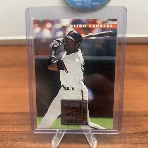 Cheap Sneaks Footwear/Sports Cards Baseball Card Deion Sanders 1996 Donruss Baseball Card #405 San Francisco Giants MLB