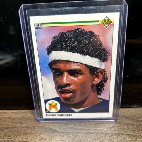 Cheap Sneaks Footwear/Sports Cards Baseball Card Deion Sanders Lot (2)  Braves,Yankees 1990 RC &1991 Upper Deck Basebal