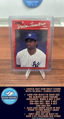 Cheap Sneaks Footwear/Sports Cards Baseball Card Deion Sanders RC 1990 Donruss #427 New York Yankees