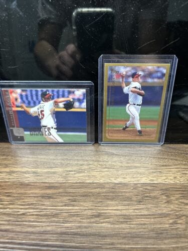 Cheap Sneaks Footwear/Sports Cards Baseball Card Denny Neagle Atlanta Braves Lot (2) 1998 Topps #185,1998 Upper Deck #3
