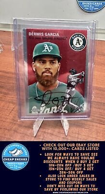 Cheap Sneaks Footwear/Sports Cards Baseball Card Dérmis Garcia RC 2023 Topps Chrome Platinum Anniversary #42 Oakland A