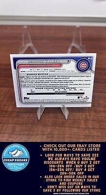 Cheap Sneaks Footwear/Sports Cards Baseball Card Derniche Valdez 2024 Bowman Prospects #BP-7 Chicago Cubs