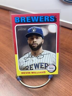 Cheap Sneaks Footwear/Sports Cards Baseball Card Devin Williams 2024 Topps Heritage #330 Milwaukee Brewers