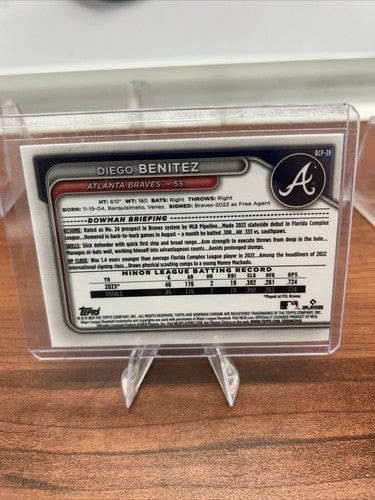 Cheap Sneaks Footwear/Sports Cards Baseball Card Diego Benitez 2024 Bowman Chrome 1st Atlanta Braves #BCP-39