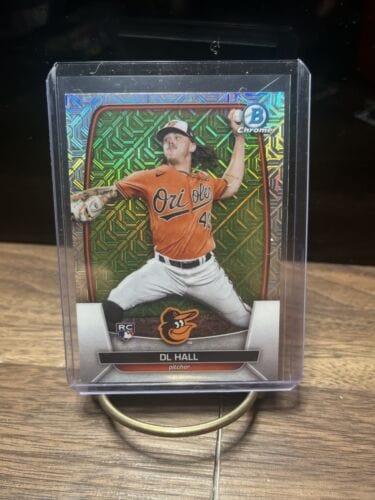 Cheap Sneaks Footwear/Sports Cards Baseball Card DL Hall RC 2023 Bowman Chrome Mojo Mega Box Refractor RC #9 Orioles Ro