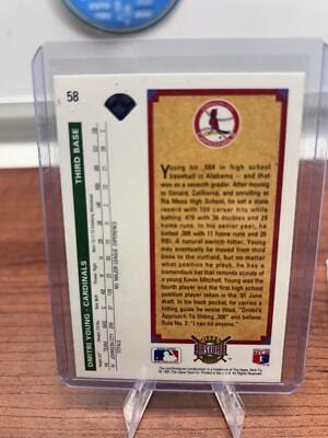 Cheap Sneaks Footwear/Sports Cards Baseball Card Dmitri Young RC 1992 Upper Deck #58 St. Louis Cardinals