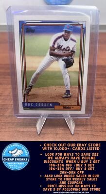Cheap Sneaks Footwear/Sports Cards Baseball Card Doc Gooden 1992 Topps #725 New York Mets