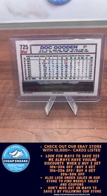 Cheap Sneaks Footwear/Sports Cards Baseball Card Doc Gooden 1992 Topps #725 New York Mets