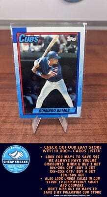 Cheap Sneaks Footwear/Sports Cards Baseball Card Domingo Ramos 1990 Topps #37 Chicago Cubs