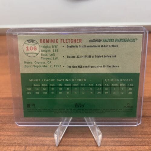 Cheap Sneaks Footwear/Sports Cards Baseball Card Dominic Fletcher (RC) 2023 Topps Chrome Platinum #106 Blue Mini-Diamon