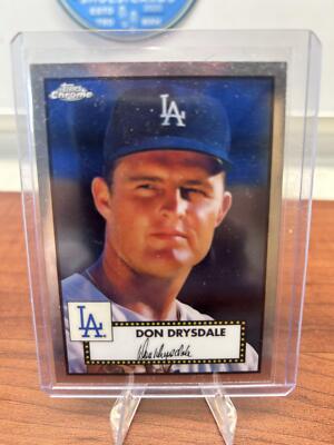 Cheap Sneaks Footwear/Sports Cards Baseball Card Don Drysdale 2021 Topps Chrome Platinum Anniversary #339 Los Angeles D