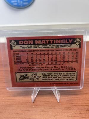 Cheap Sneaks Footwear/Sports Cards Baseball Card Don Mattingly 1986 Topps #180 New York Yankees